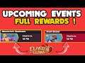 Clash Of Clans Upcoming Events Rewards Information | New events rewards details