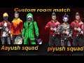 Free Fire Custom room match Aayush vs piyush squad  #shorts #custom #gaming #Aayushshorts #Freefire