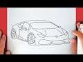 HOW TO DRAW A LAMBORGHINI CAR