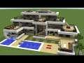 Minecraft - How to build a modern super mansion house