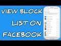 How To View Block List On Facebook App | How To Find Blocked Users on Facebook 2021
