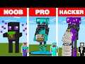 Minecraft NOOB vs PRO vs HACKER: ENDERMAN STATUE HOUSE BUILD CHALLENGE in Minecraft Animation