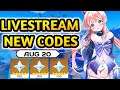 3 New codes! - Genshin Impact 2.1 livestream primogem code