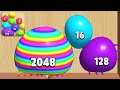 BLOB MERGE 3D - Walkthrough Gameplay Part 2 - SCORE 2048 (iOS Android)