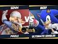 Glitch Konami Code - Senn (Sheik) Vs. Beef (Sonic) SSBU Ultimate Tournament