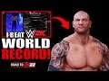 I Beat The WWE 2K's WORLD RECORD For Defeat The Streak!.. (Road To WWE 2K22)