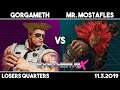 Gorgameth (Guile) vs Mr. Mostafles (Akuma) | SFV Losers Quarters | Synthwave X #8