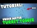 How to build a Under Water Turret Tower with NO LOS BLOCKED! Ark Fun Building Tutorial #2