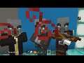 Minecraft 3 Evokers 4 vindicators & 5 Pillagers vs 2 iron golems!