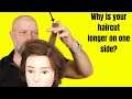 Why is your Haircut Longer on One Side? - TheSalonGuy