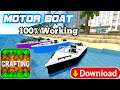 How to add Speed boat in Crafting and building