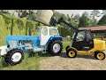 JCB Mini Loader with Long Arm and Tractor Show - Interchange between Farms | Hay and Food for Cows