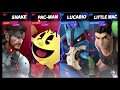 Super Smash Bros Ultimate Amiibo Fights   Request #7642 Pac Man & Snake vs Lucario & Little Mac