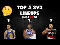 TOP 5 LINEUPS TO RUN IN 3v3 ON NBA 2K20