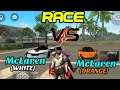 Free Fire McLaren Orange Car vs McLaren White Car Race || Lamborghini Car Speed Test Racing Vs