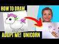 How to draw Adopt Me Unicorn easy and simple! Step by step drawing