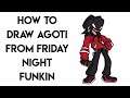 HOW TO DRAW AGOTI FROM FRIDAY NIGHT FUNKIN STEP BY STEP
