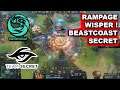RAMPAGE WISPER ! BEASTCOAST VS SECRET TI10 FASE DE GRUPOS