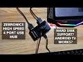 ⚡ZEBRONICS High Speed 4 Port USB Hub Unbox & Review | Hard Disk Support? Android TV Works?