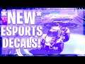 ALL *NEW* ESPORTS DECALS! (Rocket League New Update)