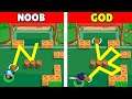 NOOB vs GOD in BRAWL STARS | Funny Moments, Glitches & Fails