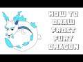 How To Draw Frost Fury Dragon  From Roblox Adopt Me - Step By Step