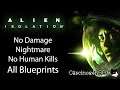 [No Commentary] Alien: Isolation (PC) - No Damage Nightmare, No Human Kills, All Blueprints