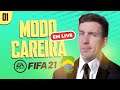 💛💚 O INÍCIO do Modo Carreira em LIVE! | FIFA 21 Patch Brazuka v1