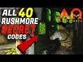 *NEW* ALL 40 RUSHMORE SECRET EASTER EGG CODES - ALPHA OMEGA | Call Of Duty: Zombies DLC 3