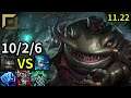 Tahm Kench Top vs Gwen - KR Master | Patch 11.22
