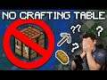 Speedrunning Minecraft without ever using a Crafting Table