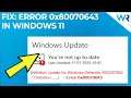 How to fix error 0x80070643 in Windows 11