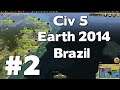 Let’s Play Civ 5 Earth 2014 Mod Brazil #2