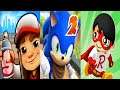 Subway Surfers Vs. Tag with Ryan Vs. Sonic Dash 2: Sonic Boom (iOS Games)
