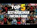 TOP 5 BEST HEROES FOR SOLO RANK (MARKSMAN) MOBILE LEGENDS 2021 SEASON 20- HOW TO EASILY REACH MYTHIC