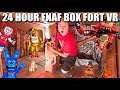24 HOUR FNAF BOX FORT!! 📦😱 Scary Real Life Five Nights At Freddy’s CHALLENGE (VR 180)
