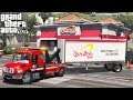 GTA 5 Real Life Mod #178 Freightliner Medium Duty Tow Truck Wrecker Towing A Semi Truck Trailer