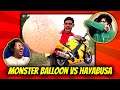 THIS GUY IS CRAZY!! BALLOON VS HAYABUSA REACTION