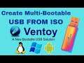 [How to] Create Multi Bootable USB from ISO with Ventoy | Linux | Windows | Very Easy (2022)