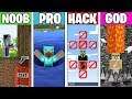 Minecraft Battle: HIDDEN TRAP CHALLENGE! NOOB vs PRO vs HACKER vs GOD in Minecraft Animation