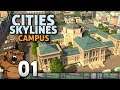Revolução na educação! | Cities Skylines: Campus #01 - Gameplay Português PT-BR