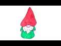 How to draw cute easy gnome #draw #art