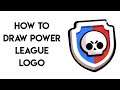 How to Draw Power League Logo - Step by Step Brawl Stars