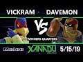 S@X 302 SSBM - Vickram (Falco) Vs. Davemon (Captain Falcon) - Smash Melee Winners Quarters