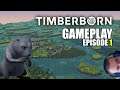 Timberborn: Gameplay episode 1 - Fresh start - Iron Teeth in Thousand Lakes