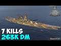 World of WarShips | Yamato | 7 KILLS | 263K Damage - Replay Gameplay 4K 60 fps