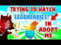Opening Eggs To Try And HATCH A LEGENDARY In Adopt Me! Day 3 (Roblox)