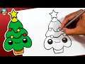 COMO DIBUJAR UN ÁRBOL DE NAVIDAD FÁCIL dibujos - HOW TO DRAW A CHRISTMAS TREE
