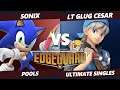 Edgeguard - Sonix (Sonic) Vs. Lt. Glug Cesar (Hero, Dark Pit) SSBU Ultimate Tournament