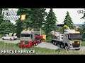 Rescuing MERCEDES truck and CAR from accident | Rescue Service | Farming Simulator 19 | Episode 6